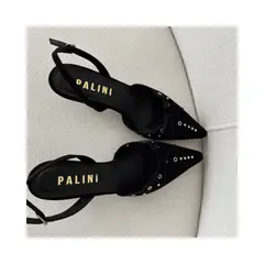 PALINI SHOES - Taco 5 de vestir en punta color negro