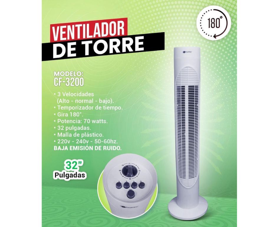 VENTILADOR DE TORRE DE 32 PULGADAS CF-3200 SIN CONTROL
