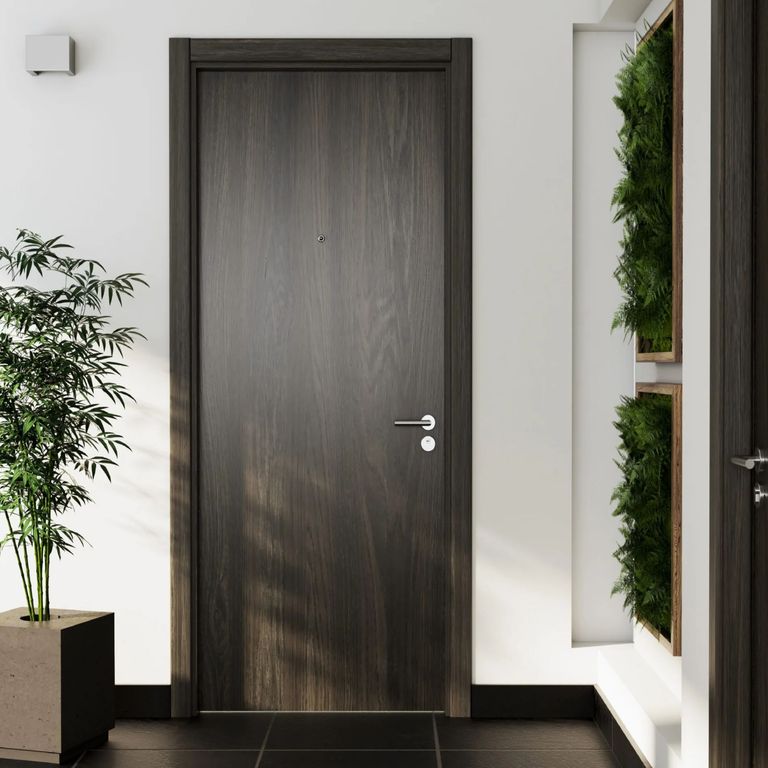 Puerta de Melamina Casatto Interior - 60 x 210 cm - Carbón Pelikano