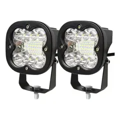 JET - Par Faros Explorador 3PuLG 22 LED Blanco 66W Luz Potente Off Road