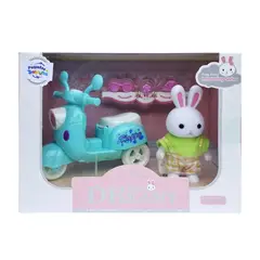 PEQUEÑAS TRAVESURAS - Set de Conejitos Ternurines Moto con Accesorios