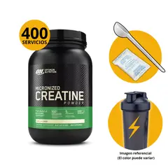 OPTIMUN NUTRITION - CREATINA ON DE 1200gr CON CUCHARA MEDIDORA Y SHAKER - CREATINA MONOHIDRATADA Y MICRONIZADA
