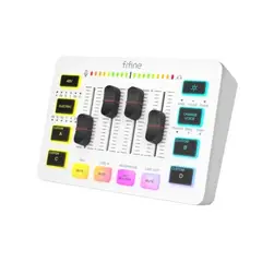 FIFINE - Mixer Ampligame Sc3 Rgb Streaming Xlr BLANCO