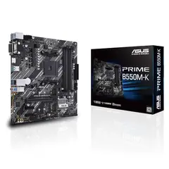 ASUS - Placa Madre PRIME B550M-K AM4 mATX para Ryzen - Rendimiento Ópti
