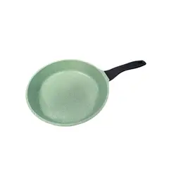 VALESKA - Sartén de roca volcánica 24 cm verde con tapa de vidrio marca