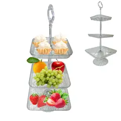 GENERICO - Fuente acrilica de 3 niveles para bocaditos