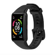GENERICO - Correa de Silicon para Huawei Band 6 - NEGRO