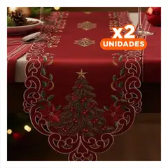 ANIMALIA - Pack2 Sendero Decorativo con Pino Bordado para Comedor Y+Regalo Sticker