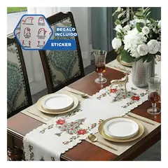 ANIMALIA - Camino Largo con Figuras de Pino para Mesa Y+Regalo Sticker