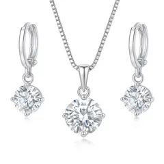 GENERICO - Set Aretes Y Collar Punto de Luz Mujer