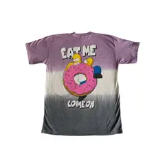 GENERICO - Polo Oversize Simpson con Dona Talla M Moda Retro Los Simpson y Streetwear