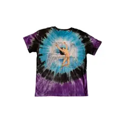 GENERICO - Polo Oversize Ledzeppelin Tie Dye Talla M Moda Rock Vintage y Streetwear