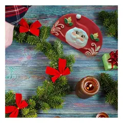 RYBIU IMPORT - Servilletero con Papa Noel para Regalo y Decoración de Casa Y+Ligas Regalo