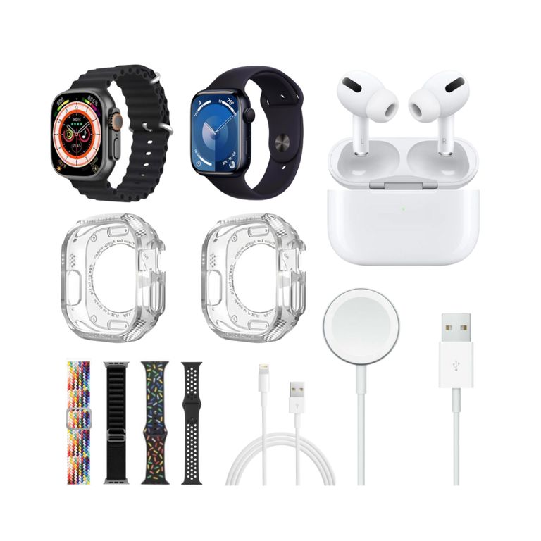 SMARTWATCH SUIT I60 NEGRO DOBLE 7 CORREAS+,AUDIFONO BLUETOOTH,ESTUCHE