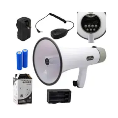 BATBLACK - Megáfono Recargable 80W con Sistema de Grabación Sirena Bluetooth y USB BT-MF90