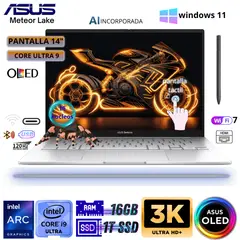 ASUS - Laptop Zenbook 14 OLED Ultra 9 Laptop Premium 3K Touch + 16GB RAM + 1TB SSD con AI