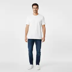 MANYA - Polo Básico de Algodón - Blanco