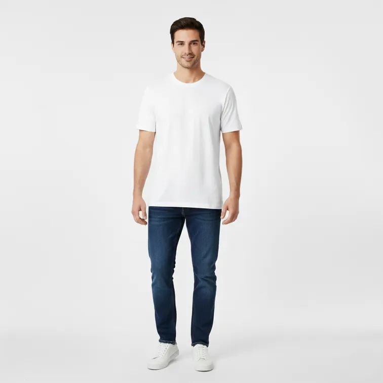 Polo Básico de Algodón - Blanco