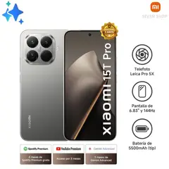 XIAOMI - 15T PRO 12GB 512GB NUEVO LIBRE - GRIS TITAN