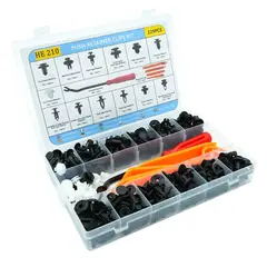 GENERICO - Set Grampas 229 PCS + Herramientas Sujetadores Universal De plástico Para Automóvil
