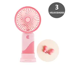 GENERICO - Potente Ventilador portátil 3 velocidades mini - Rosado