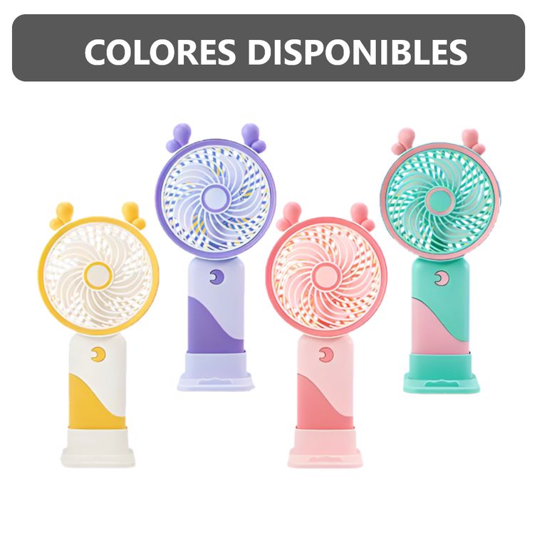 Potente Ventilador portátil 3 velocidades mini - Amarillo