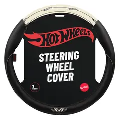 HOT WHEELS - Cubre Volante Universal 04 Negro Blanco Original