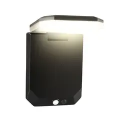 SEISA - Lámpara Solar de Pared LED con Sensor de Movimiento, Panel Solar Plegable y 3 Modos Iluminación IP65