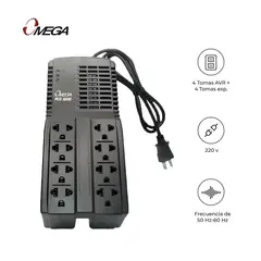OMEGA - Estabilizador Automático de Voltaje PCG-1200 1200VA Negro