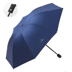 GENERICO - Sombrilla PARAGUAS Portátil Semiautomático con Filtro UV - NEGRO