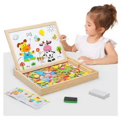 GENERICO - Tablero de dibujos magnético con rompecabezas