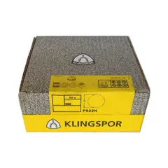 KLINGSPOR - Caja x 50 Discos Velcro 5" (125mm) PS22K Gr. 40 GLS5 (Rojo)