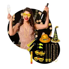 GENERICO - Cotillón para 4 Adultos Año Nuevo, 13 pzas (Mod-B)