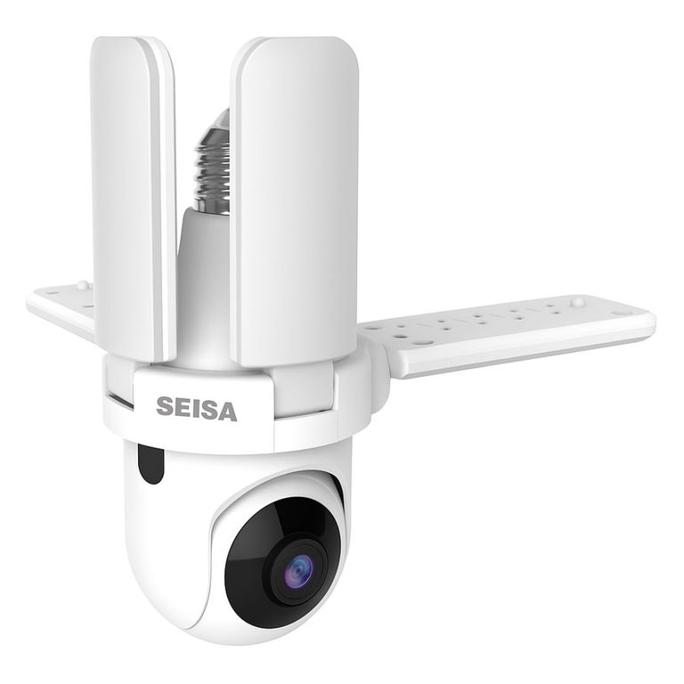 Foco Cámara WiFi Full HD 1080P con Luz LED Plegable 360° Visión Nocturna a Color y Audio