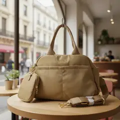 GENERICO - CARTERA MORRAL CON MONEDERO TELA ARDILLA ROJA
