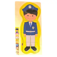 GENERICO - Rompecabezas del Cuerpo Humano 5 en 1 policía