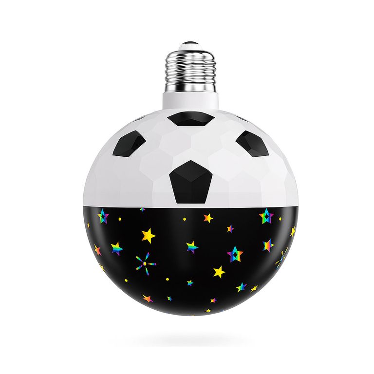 Foco Led 6w Tipo Esfera Con Rotación Y Efecto De Luces Rgb
