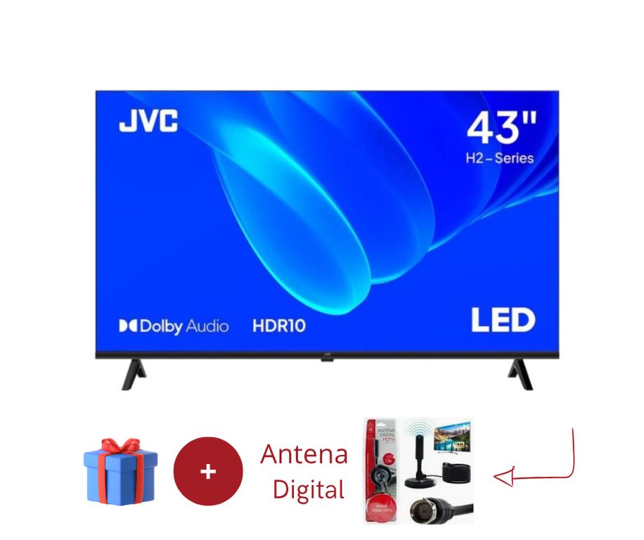 TELEVISOR JVC 43'' FHD LT-43KM358 GOOGLE TV 2025 + Antena Digital