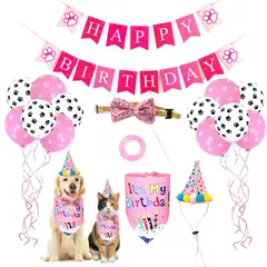 GENERICO - Kit Cumpleaños para Mascotas - Rosa