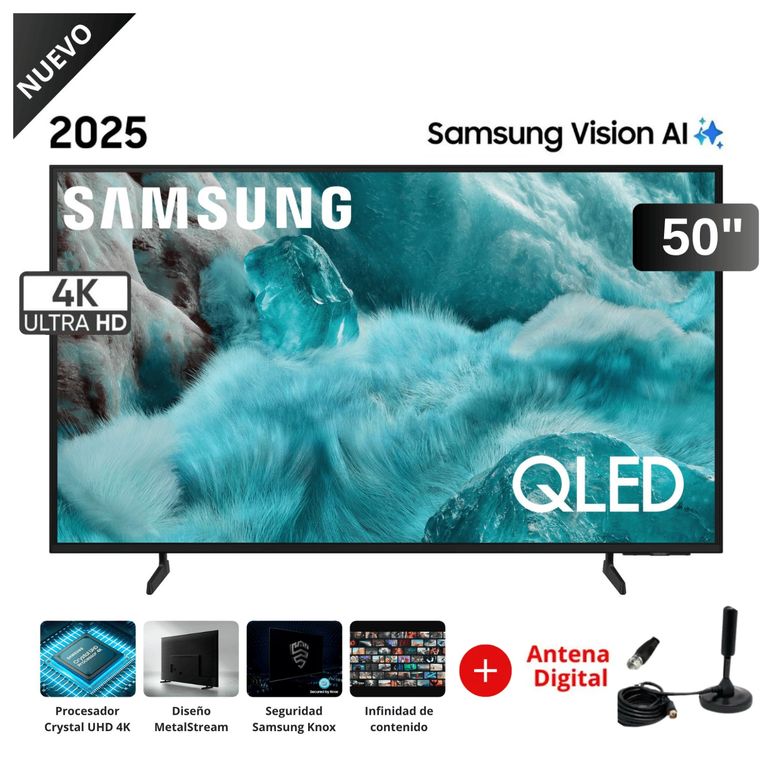 Televisor QLED 50 Visión AI Smart TV QN50Q7FA + Antena Digital