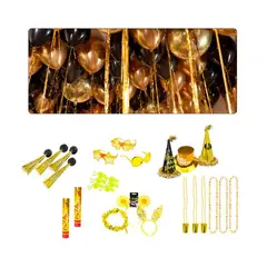 GENERICO - Cotillón para 6 Adultos Año Nuevo, 27 pzas (Mod-H2)