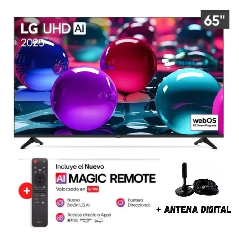 Televisor 65" UHD 4K 65UA7300 2025 + Ant + MAGIC