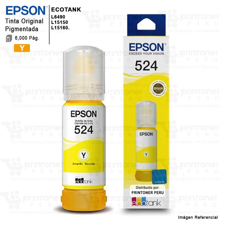Tinta T524 T524420 Yellow Botella de 70ml L15150 L15160