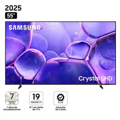 SAMSUNG - Televisor 55" Crystal UHD 4K UN55U8000FGXPE 2025