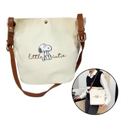 SNOOPY - BOLSO CROSSBODY CASUAL- CREMA