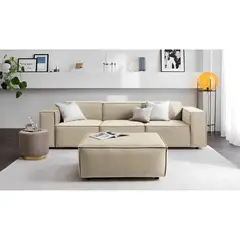 GENERICO - SECCIONAL ROMA 3 CURPOS -BEIGE - 3 COJINES DE REGALO