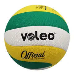 GENERICO - PELOTA DE VOLEY VOLEO CUERO PU VERDE VL7001