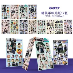 GENERICO - PAQ 12 STICKERS GOT7