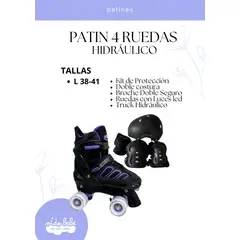OKA - PATIN 4 RUEDAS HIDRAULICO MORADO TALLA L 38 - 41