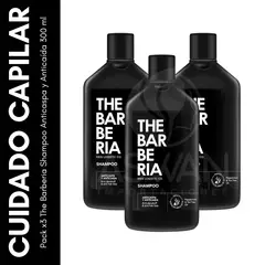 GENERICO - Pack x3 The Barberia Shampoo Anticaspa y Anticaída 300 ml